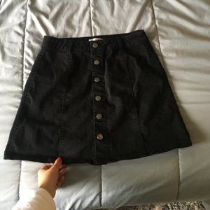 Black Denim Skirt